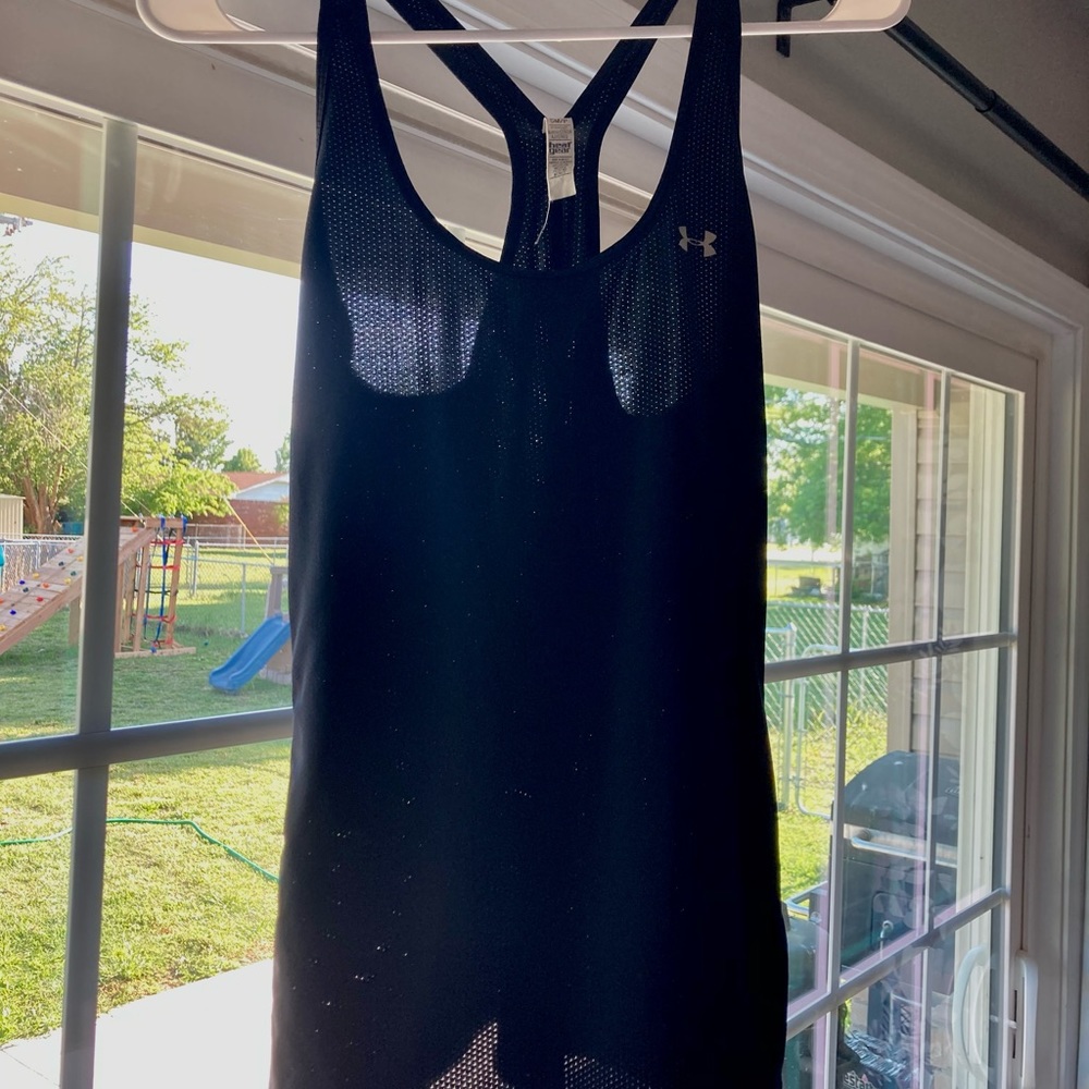 Black Under Armour Razor Back Training Tank